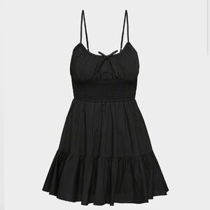 Aritzia Poplin Black Mini Dress
